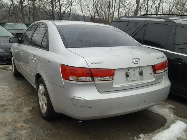 5NPET46C27H203894 - 2007 HYUNDAI SONATA GLS SILVER photo 3