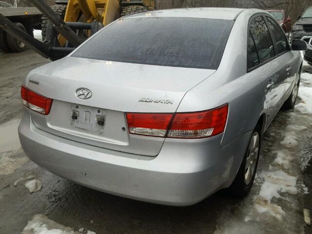 5NPET46C27H203894 - 2007 HYUNDAI SONATA GLS SILVER photo 4