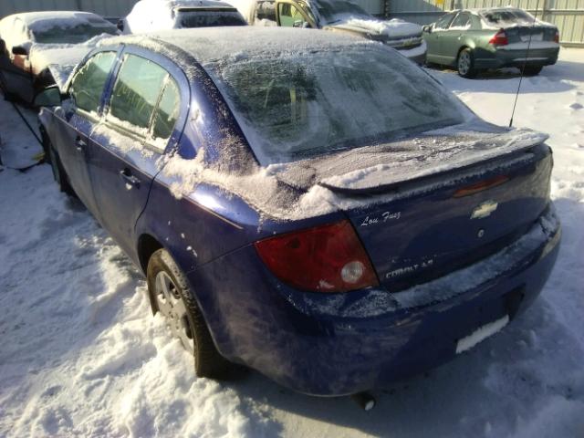 1G1AK55F577207468 - 2007 CHEVROLET COBALT LS BLUE photo 3