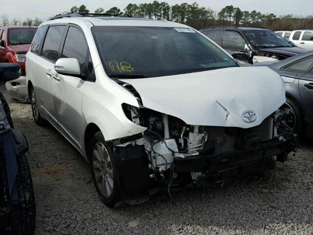 5TDYK3DC2FS673073 - 2015 TOYOTA SIENNA XLE WHITE photo 1