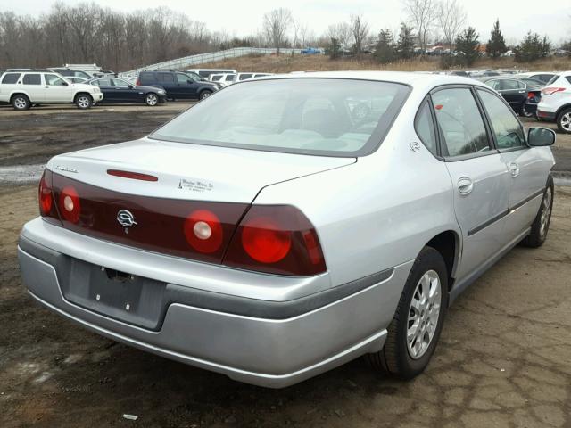 2G1WF55E529364443 - 2002 CHEVROLET IMPALA SILVER photo 4