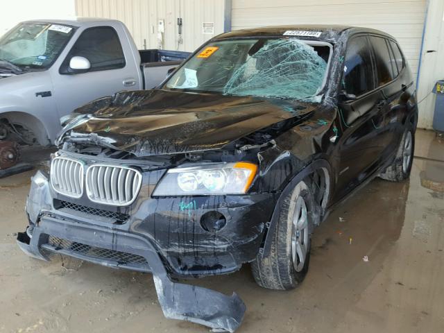 5UXWX5C59CL722448 - 2012 BMW X3 XDRIVE2 BLACK photo 2