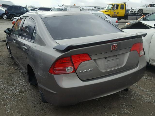 2HGFA16558H343332 - 2008 HONDA CIVIC LX CHARCOAL photo 3