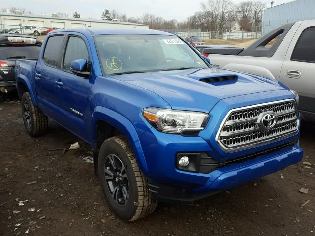 3TMCZ5AN8HM098729 - 2017 TOYOTA TACOMA DOU BLUE photo 1