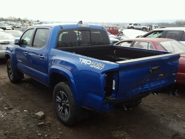 3TMCZ5AN8HM098729 - 2017 TOYOTA TACOMA DOU BLUE photo 3