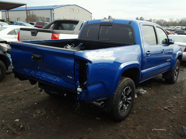 3TMCZ5AN8HM098729 - 2017 TOYOTA TACOMA DOU BLUE photo 4