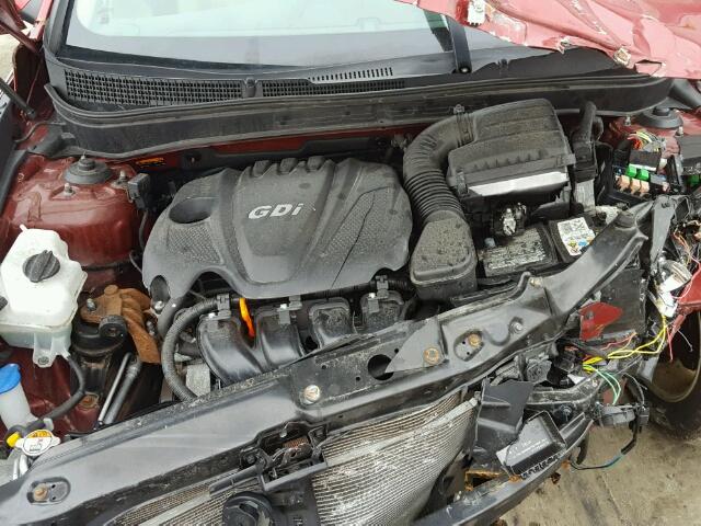 5NPEB4AC3EH919260 - 2014 HYUNDAI SONATA GLS MAROON photo 7