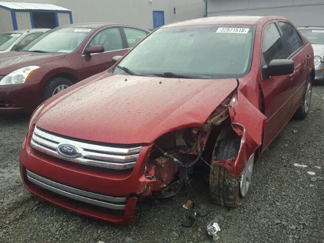 3FAHP06Z97R108458 - 2007 FORD FUSION S RED photo 2