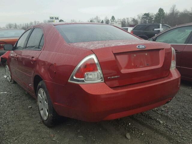 3FAHP06Z97R108458 - 2007 FORD FUSION S RED photo 3