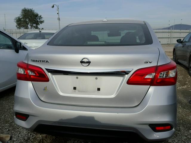 3N1AB7AP7GY253886 - 2016 NISSAN SENTRA S SILVER photo 9