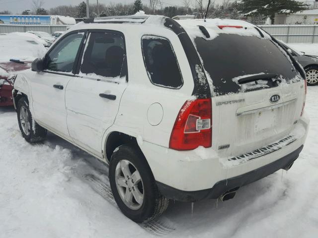 KNDJE723X97637245 - 2009 KIA SPORTAGE L WHITE photo 3