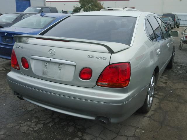 JT8BL69S650015874 - 2005 LEXUS GS 430 SILVER photo 4