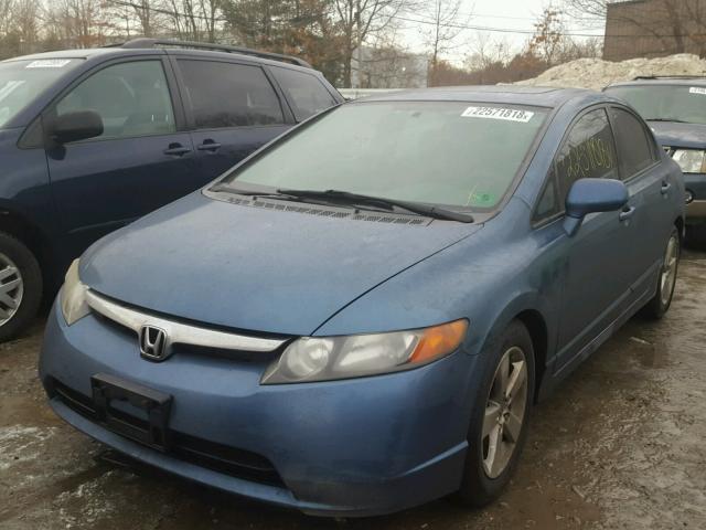 2HGFA16838H509258 - 2008 HONDA CIVIC EX BLUE photo 2