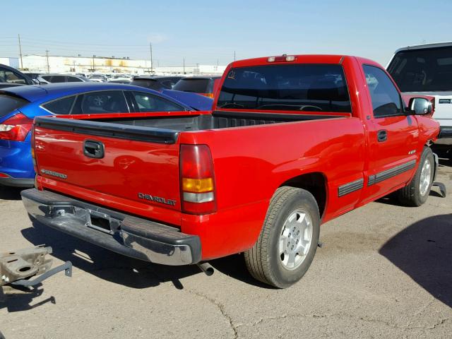 1GCEC14VX1Z204830 - 2001 CHEVROLET SILVERADO RED photo 4