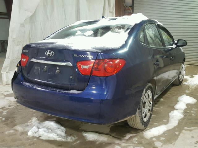 KMHDU4AD6AU156838 - 2010 HYUNDAI ELANTRA BL BLUE photo 4