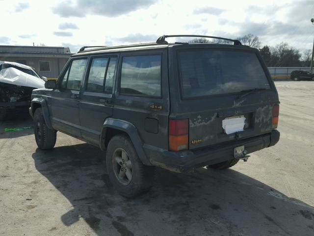 1J4FJ78S3ML601889 - 1991 JEEP CHEROKEE L GREEN photo 3