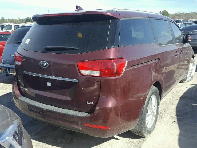 KNDMB5C10H6318268 - 2017 KIA SEDONA LX PURPLE photo 4