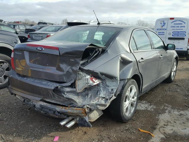 3FAHP0HA5CR401369 - 2012 FORD FUSION SE GRAY photo 4