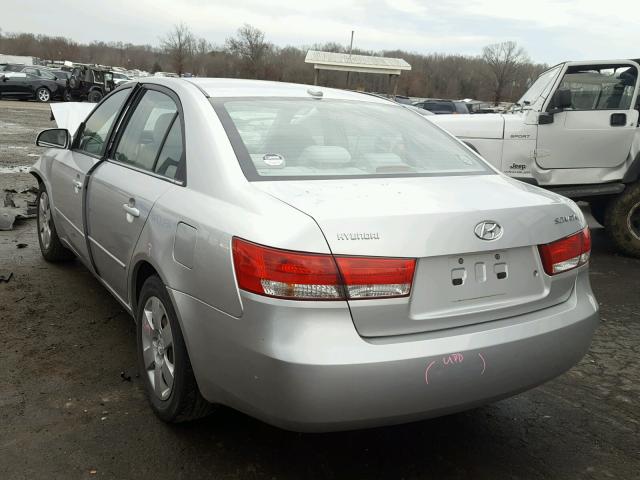 5NPET46C28H312874 - 2008 HYUNDAI SONATA GLS SILVER photo 3