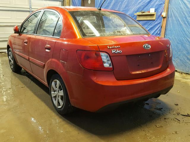 KNADH4A34A6643568 - 2010 KIA RIO LX RED photo 3