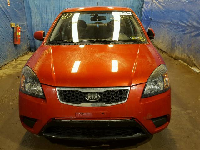 KNADH4A34A6643568 - 2010 KIA RIO LX RED photo 9