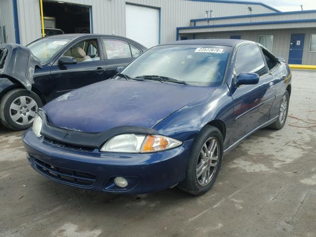 1G1JH12F627460173 - 2002 CHEVROLET CAVALIER L BLUE photo 2