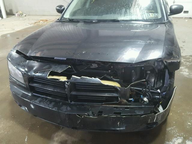 2B3KA43G68H317649 - 2008 DODGE CHARGER BLACK photo 9