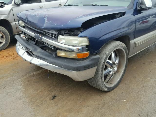 1GCEC19T4YZ147610 - 2000 CHEVROLET SILVERADO BLUE photo 10