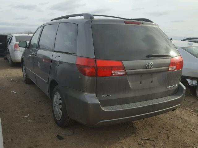 5TDZA23C54S018146 - 2004 TOYOTA SIENNA CE GRAY photo 3