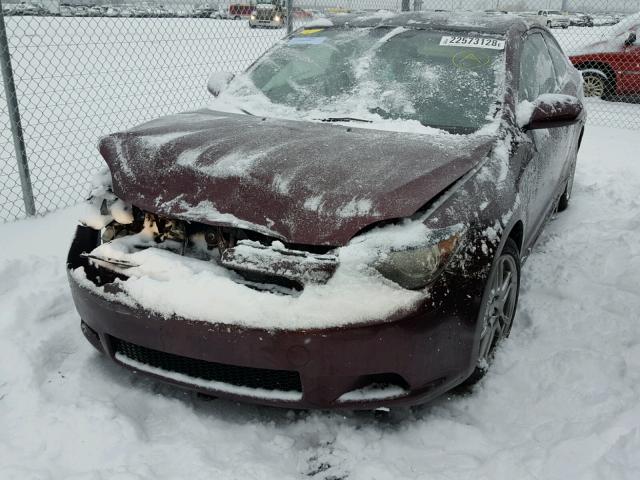 JTKDE177760130841 - 2006 TOYOTA SCION TC BURGUNDY photo 2