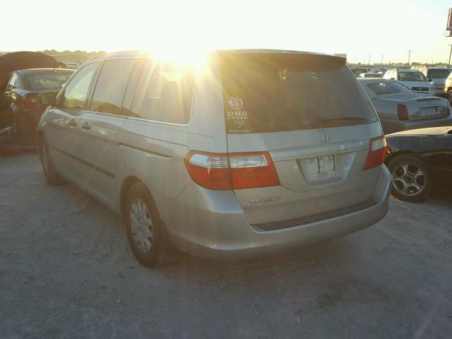 5FNRL38217B030979 - 2007 HONDA ODYSSEY LX SILVER photo 3