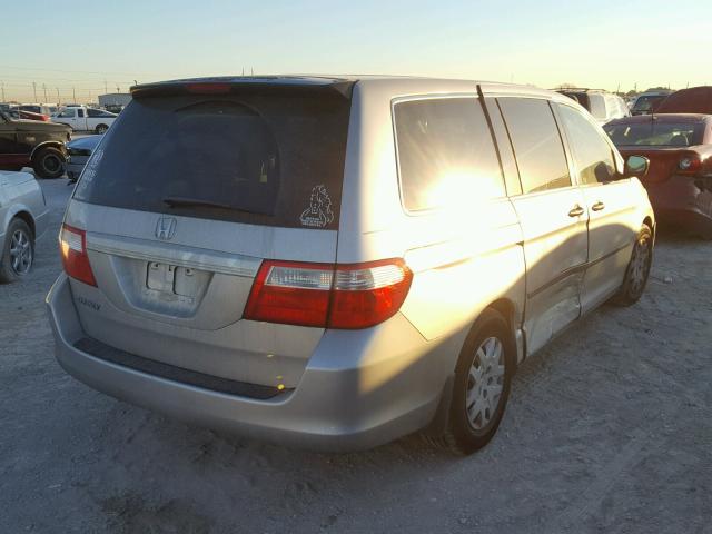 5FNRL38217B030979 - 2007 HONDA ODYSSEY LX SILVER photo 4