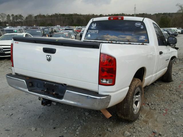 1D7HA16K36J145329 - 2006 DODGE RAM 1500 S WHITE photo 4