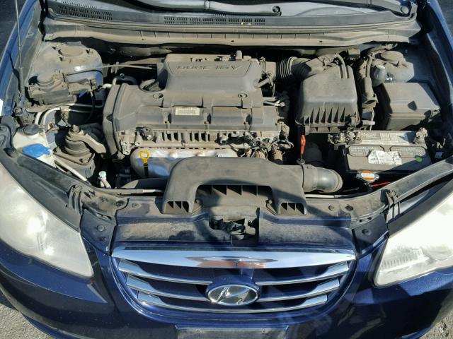 KMHDU4ADXAU879947 - 2010 HYUNDAI ELANTRA BL BLUE photo 7