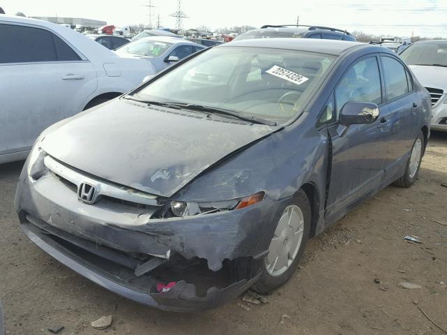 JHMFA36268S029356 - 2008 HONDA CIVIC HYBR BLUE photo 2