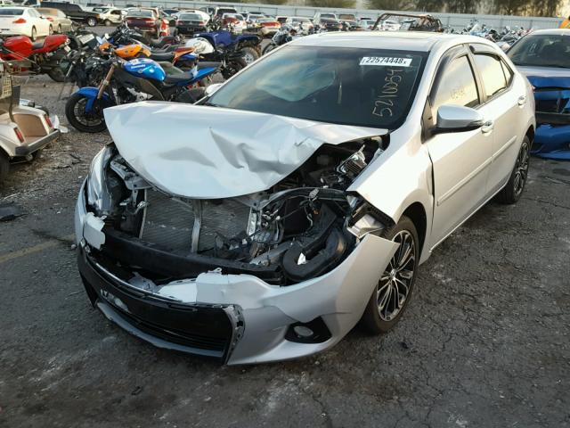 2T1BURHE0EC184726 - 2014 TOYOTA COROLLA L SILVER photo 2