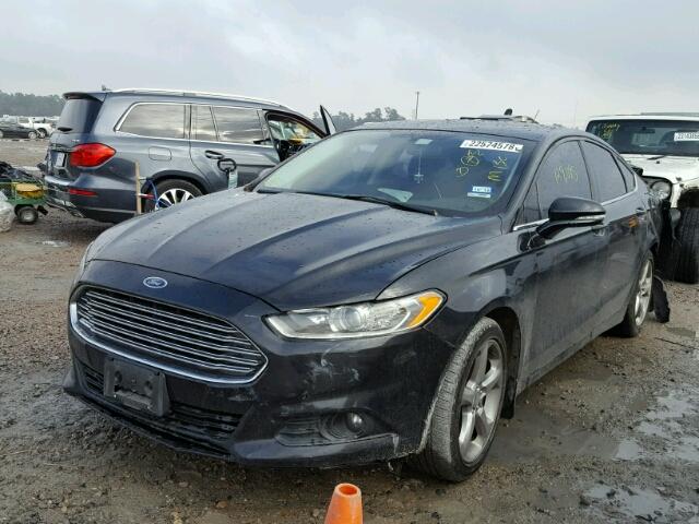 3FA6P0HD6ER110450 - 2014 FORD FUSION SE BLACK photo 2