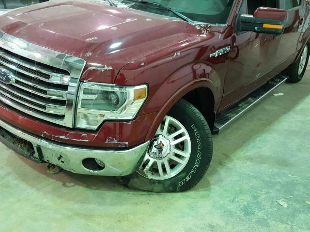 1FTFW1EFXEKG49425 - 2014 FORD F150 SUPER RED photo 9