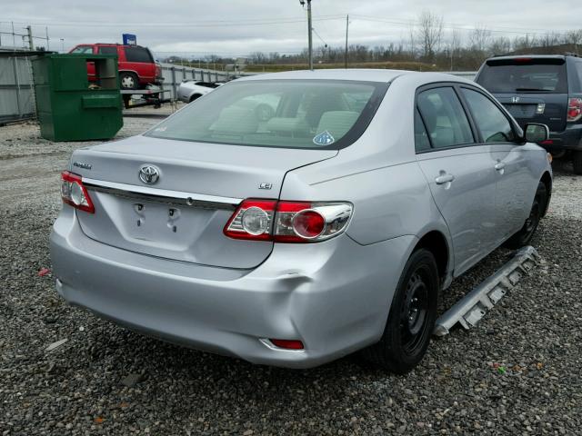 2T1BU4EE8CC902298 - 2012 TOYOTA COROLLA BA SILVER photo 4