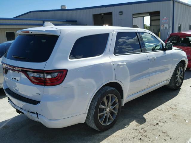 1C4RDHDG0HC736934 - 2017 DODGE DURANGO GT WHITE photo 4