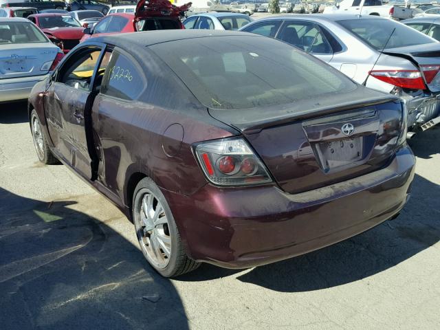 JTKDE177250020987 - 2005 TOYOTA SCION TC MAROON photo 3