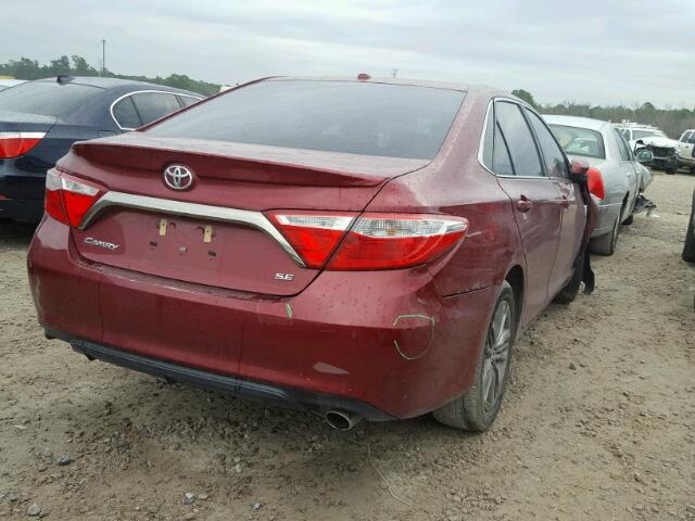 4T1BF1FK3HU640189 - 2017 TOYOTA CAMRY LE RED photo 4