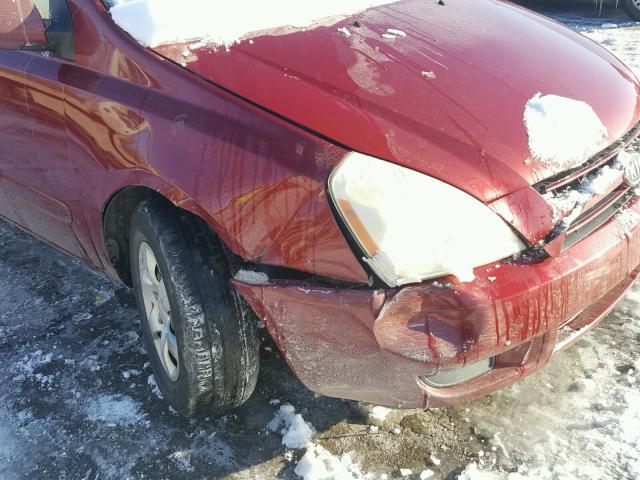 KNDMB233966051791 - 2006 KIA SEDONA EX BURGUNDY photo 9