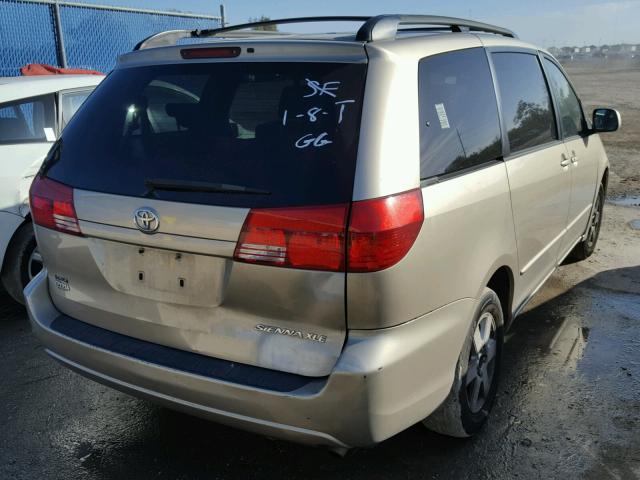 5TDZA22C14S073033 - 2004 TOYOTA SIENNA XLE TAN photo 4