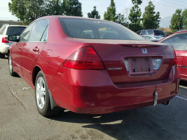 1HGCM563X7A086276 - 2007 HONDA ACCORD SE RED photo 3