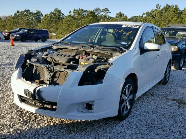 3N1AB6AP9CL689950 - 2012 NISSAN SENTRA 2.0 WHITE photo 2