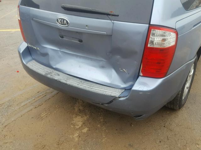 KNDMB233286236929 - 2008 KIA SEDONA EX BLUE photo 9