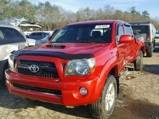 3TMKU4HN3BM030470 - 2011 TOYOTA TACOMA DOU RED photo 2