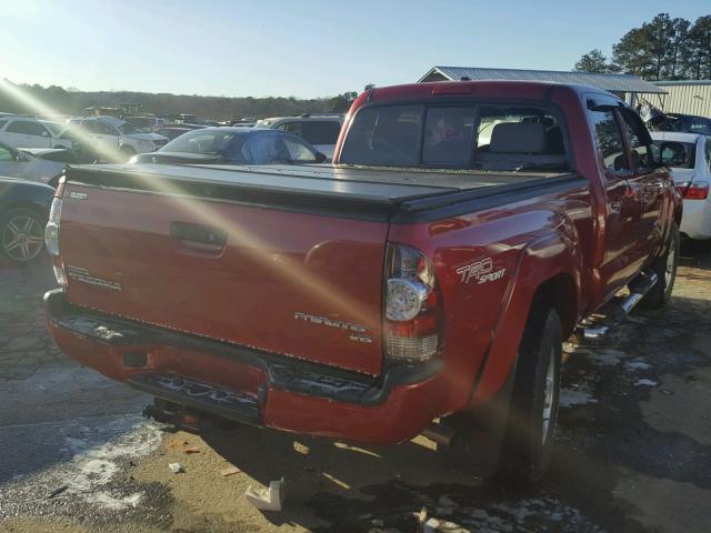 3TMKU4HN3BM030470 - 2011 TOYOTA TACOMA DOU RED photo 4