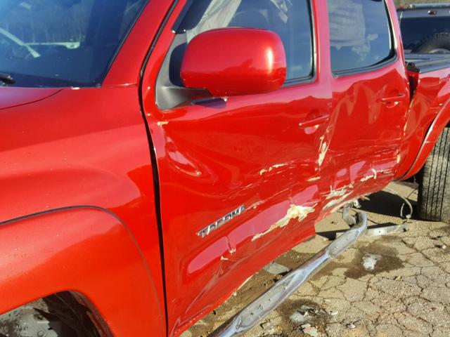 3TMKU4HN3BM030470 - 2011 TOYOTA TACOMA DOU RED photo 9